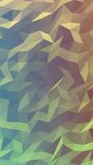 Abstract triangle geometrical green background. Geometric origami style with gradient. 3D illustration