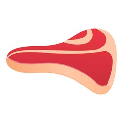 Fresh meat steak icon. Cartoon of fresh meat steak vector icon for web design isolated on white background