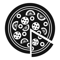 Margarita pizza icon. Simple illustration of margarita pizza vector icon for web design isolated on white background