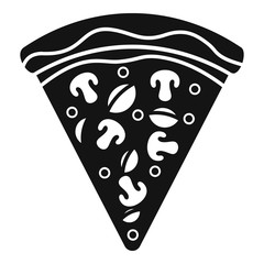 Vegan pizza slice icon. Simple illustration of vegan pizza slice vector icon for web design isolated on white background
