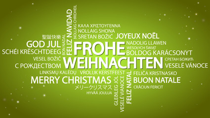 Word cloud Merry Christmas (in German)