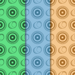 Geometric seamless pattern. Circles