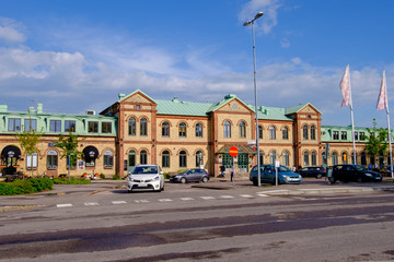 スウェーデン　ハルムスタード中央駅