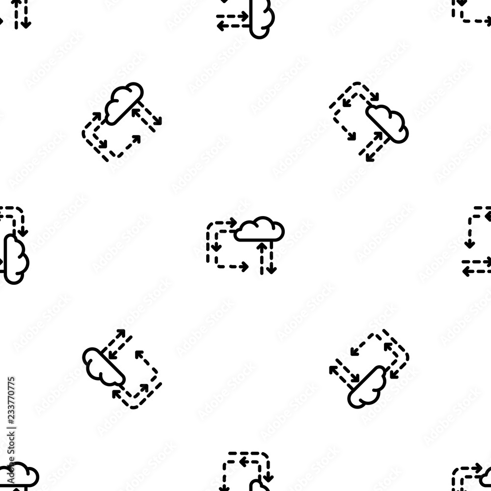 Poster cloud direction pattern seamless vector repeat for any web design
