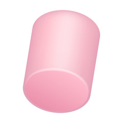 Sweet marshmallow icon. Realistic illustration of sweet marshmallow vector icon for web design isolated on white background