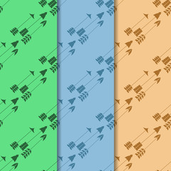 seamless pattern with flying arrows