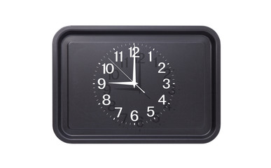 Empty baking tray isolated, top view. Close up.