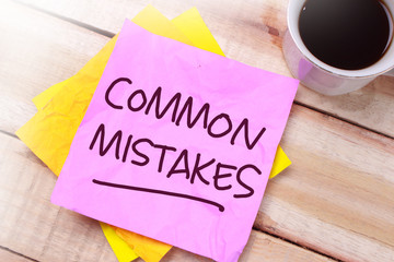 Common Mistakes, Motivational Words Quotes Concept