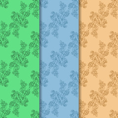 abstract floral seamless pattern with leaves