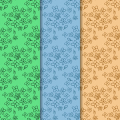 abstract floral seamless pattern with flowers