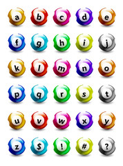 Balls isolated on white background.