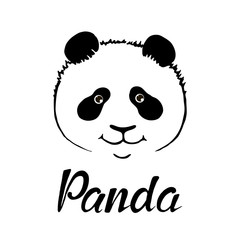 cute panda hand drawn