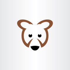 brown bear icon logo vector symbol