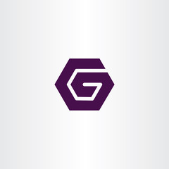 Fototapeta premium g logo vector sign hexagon vector symbol icon