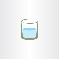 glass of water icon vector logo symbol