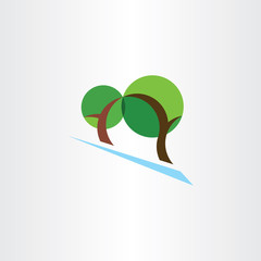 landscape logo trees park vector eco symbol