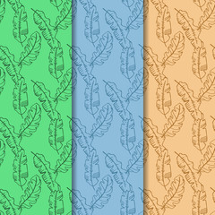 seamless floral pattern tropical palm leaves