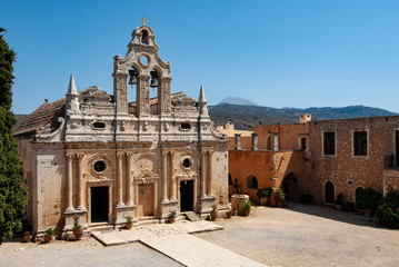 Fototapeta premium facade of church in monastery arkadi