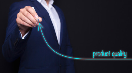 businessman and product quality
