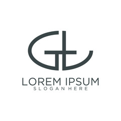 Fototapeta premium Letter GL logo design