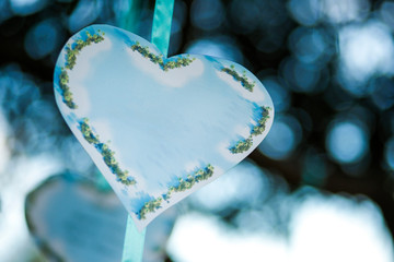 Segna posto a forma di cuore