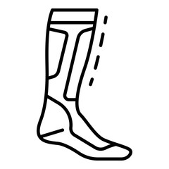 Hockey sock icon. Outline hockey sock vector icon for web design isolated on white background