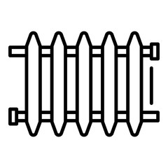 Old radiator icon. Outline old radiator vector icon for web design isolated on white background