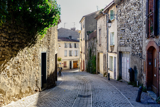 Foix,Prefecture and commune.View of Chateau de Foix in Lazema area. Foix is a commune, the former capital of the County of Foix, France.