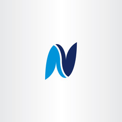 n logo letter blue symbol design element sign