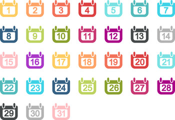 Fototapeta premium All the dates of a month to remember things to do