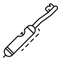 Ultrasound toothbrush icon. Outline ultrasound toothbrush vector icon for web design isolated on white background