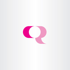 q sign logo symbol magenta icon vector