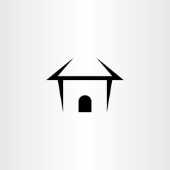 real estate house black icon logo symbol vector element