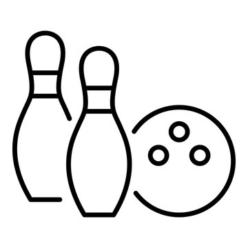 Bowling event icon. Outline bowling event vector icon for web design isolated on white background