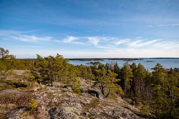 Foto op Canvas rocky coastline in Finland with few pine trees © Martins Vanags