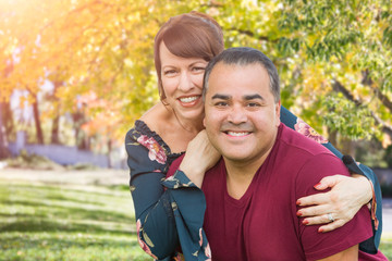 Obraz premium Portrait of Mixed Race Caucasian Woman and Hispanic Man