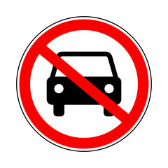 zakaz dla samochodów - obrazy, fototapety, plakaty