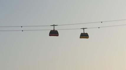 The ropeway in Ha Long the city. Vietnam.