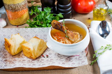 soup with bread