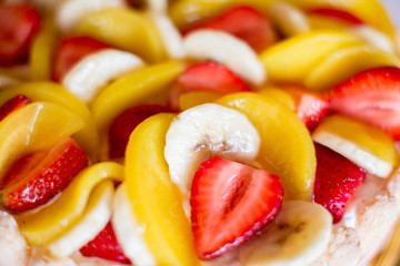 closeup of fresh fruits