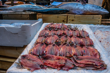 Italia Sicilia Catania mercato del pesce