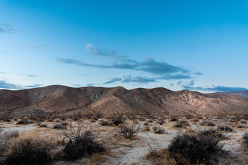 Fototapeta na wymiar Desert Landscape in Borrego Springs.