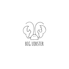 Vector hand drawn logo template. Simple modern icon for marine logo.