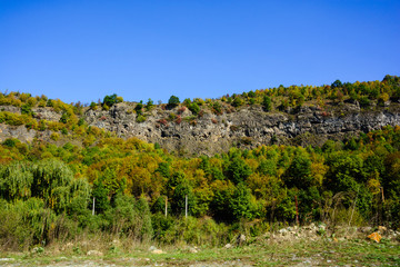 Fototapeta na wymiar Beautiful autumn landscape with mountains and forest, Armenia