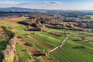 Landschaft um Pinkafeld im Burgenland (A) Luftaufnahme (A)