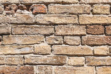 Texture of a wall made from bricks