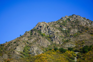 Beautiful autumn landscape with mountains and forest, Armenia