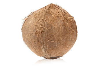 one whole coconut isolated