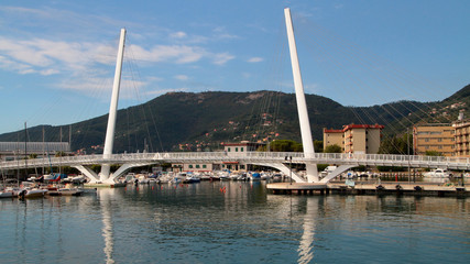 ponte nella città di la spezia in italia, bridge in la spezia city in italy
