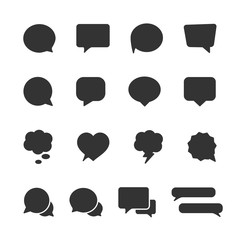 Vector image set of speech bubble icons.